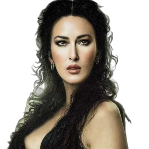 hair, face, jewelry, photorealistic transparent PNG cut-out