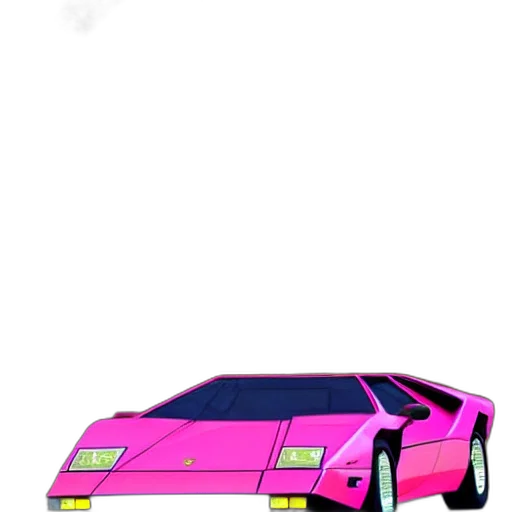 car, weapon, animal, vaporwave transparent PNG cut-out