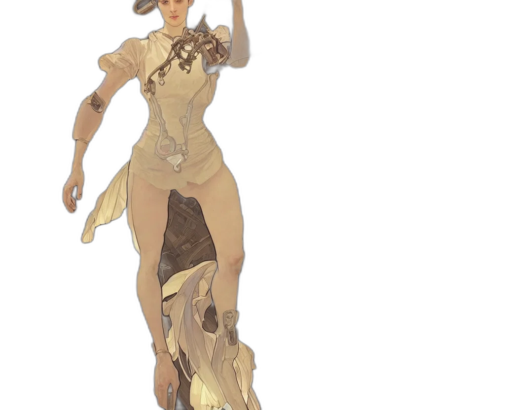dress, staff, mask, creature transparent PNG cut-out