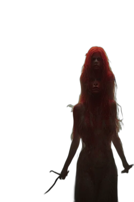 hair, creature, dress, concept art transparent PNG cut-out