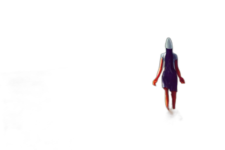 dress, robot, creature, hair transparent PNG cut-out
