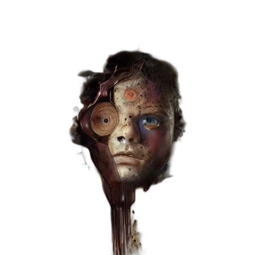 face, mask, creature, staff transparent PNG cut-out