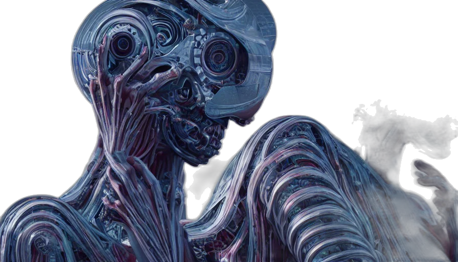 robot, creature, mask, concept art transparent PNG cut-out