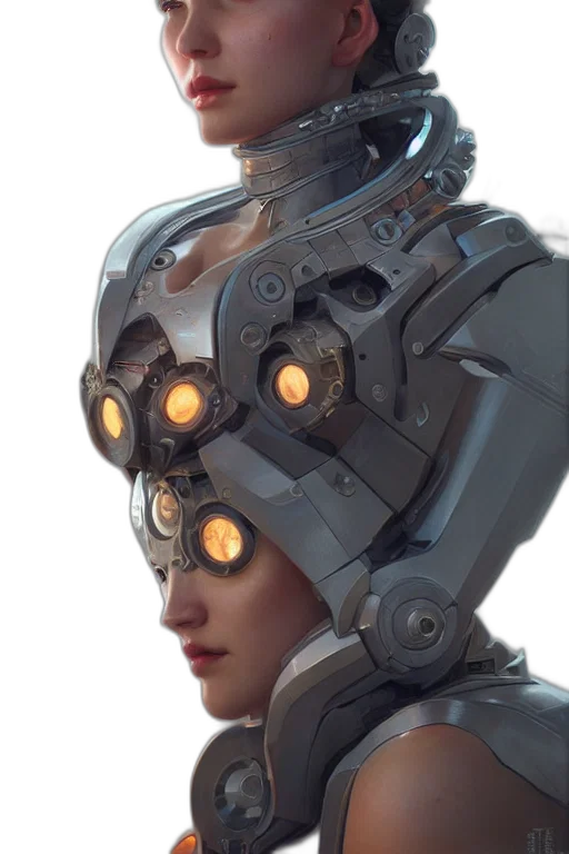 robot, face, mask, jacket transparent PNG cut-out