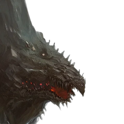 dragon, creature, face, animal transparent PNG cut-out