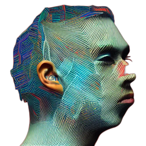 face, robot, mask, cyberpunk transparent PNG cut-out