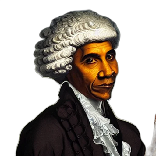 face, photorealistic, baroque, obama transparent PNG cut-out