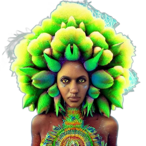 flower, crown, face, hair transparent PNG cut-out