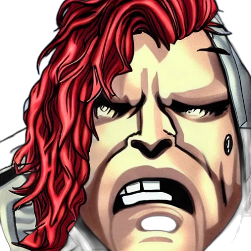 face, comic book art, concept art, cartoon transparent PNG cut-out