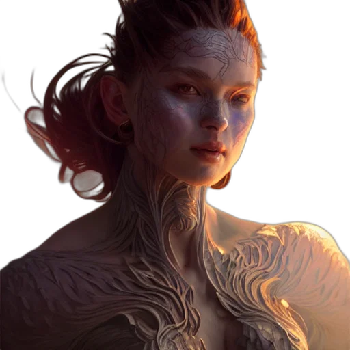 dress, face, jewelry, creature transparent PNG cut-out