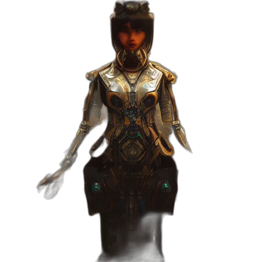 mask, staff, dress, robot transparent PNG cut-out