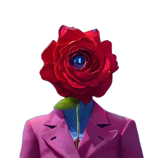 jacket, flower, dress, mask transparent PNG cut-out