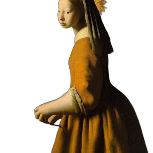 dress, staff, face, crown transparent PNG cut-out