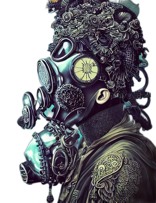 mask, robot, face, jacket transparent PNG cut-out