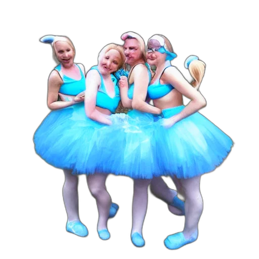 3d render, blue, smurfs, wearing transparent PNG cut-out