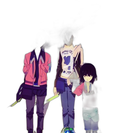 jacket, anime, concept art, 3d render transparent PNG cut-out