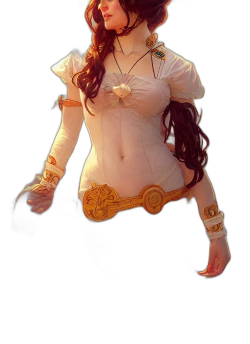 staff, dress, jewelry, fantasy art transparent PNG cut-out