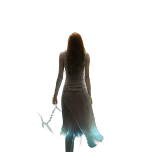 dress, staff, creature, sword transparent PNG cut-out