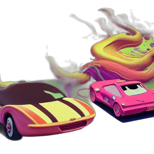 car, concept art, 3d render, fantasy art transparent PNG cut-out