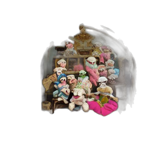 jewelry, 3d render, muppet, babies transparent PNG cut-out
