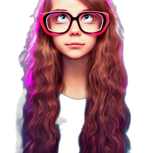hair, face, cartoon, photorealistic transparent PNG cut-out