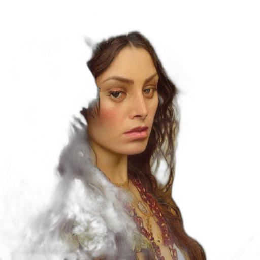 dragon, face, crown, dress transparent PNG cut-out