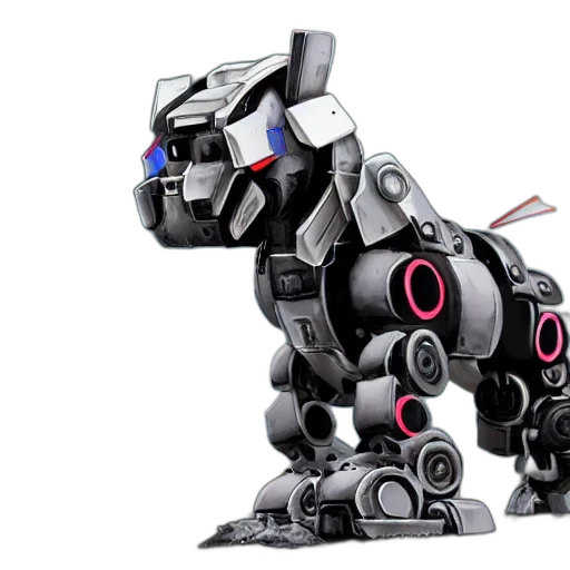 robot, weapon, concept art, 3d render transparent PNG cut-out