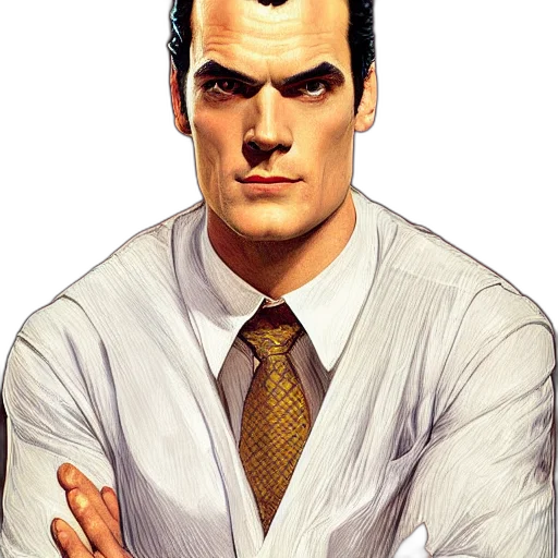 staff, face, jacket, comic book art transparent PNG cut-out