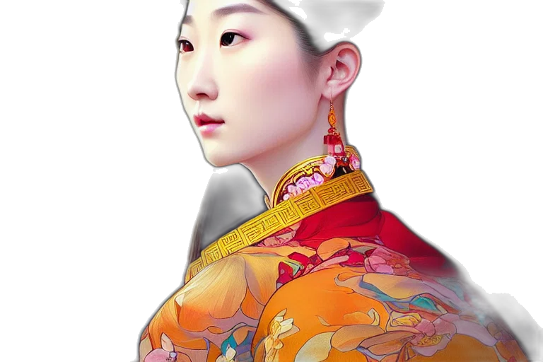 jewelry, face, staff, dress transparent PNG cut-out