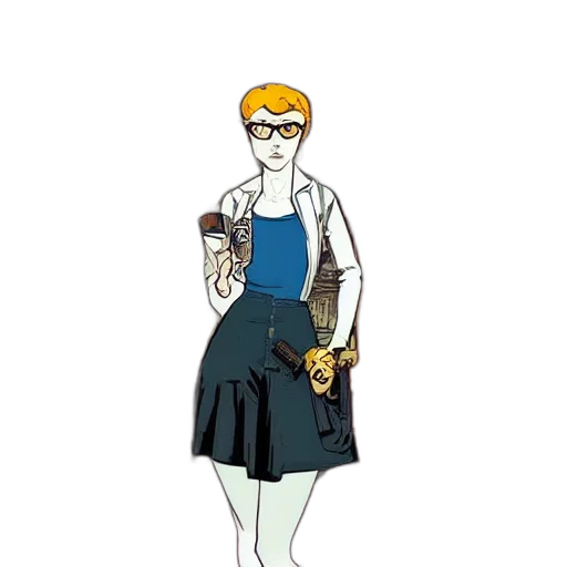 dress, staff, jewelry, cartoon transparent PNG cut-out