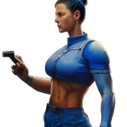 robot, staff, weapon, jacket transparent PNG cut-out