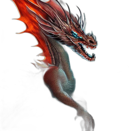 dragon, creature, staff, animal transparent PNG cut-out