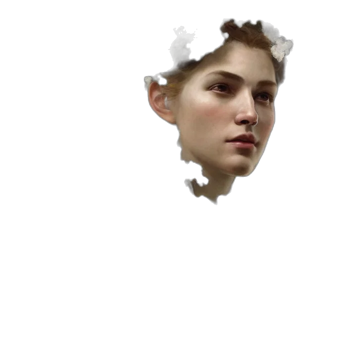 face, crown, mask, hair transparent PNG cut-out