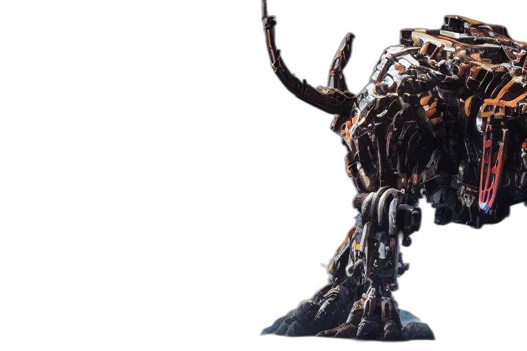 robot, creature, concept art, 3d render transparent PNG cut-out