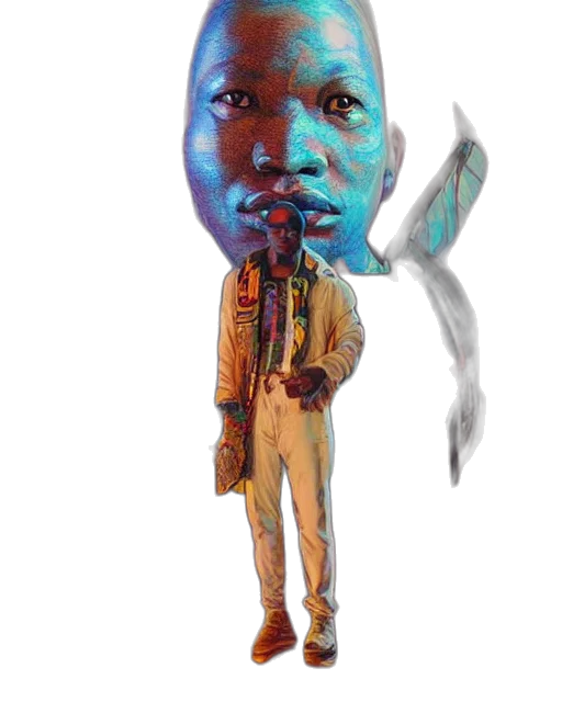 staff, mask, face, creature transparent PNG cut-out