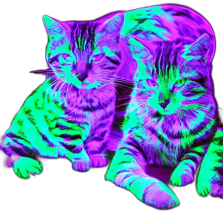 animal, creature, vaporwave, pixel art transparent PNG cut-out