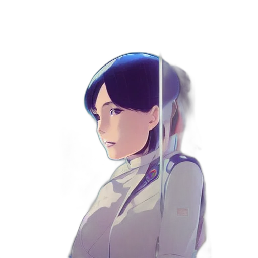 robot, jacket, staff, face transparent PNG cut-out