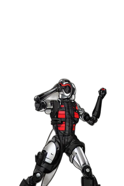 robot, concept art, 3d render, comic book art transparent PNG cut-out