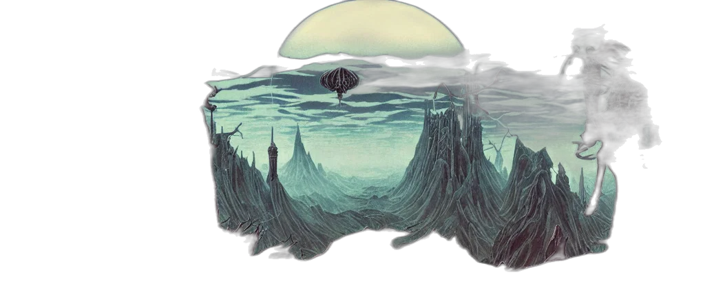 umbrella, concept art, fantasy art, watercolor transparent PNG cut-out