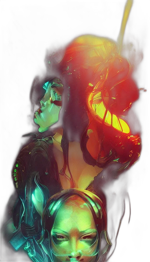 dress, mask, dragon, robot transparent PNG cut-out