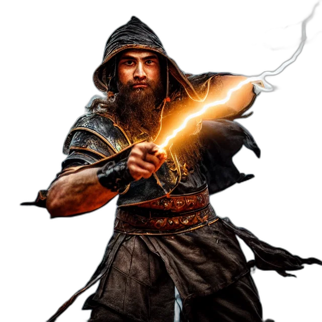 sword, staff, weapon, fantasy art transparent PNG cut-out