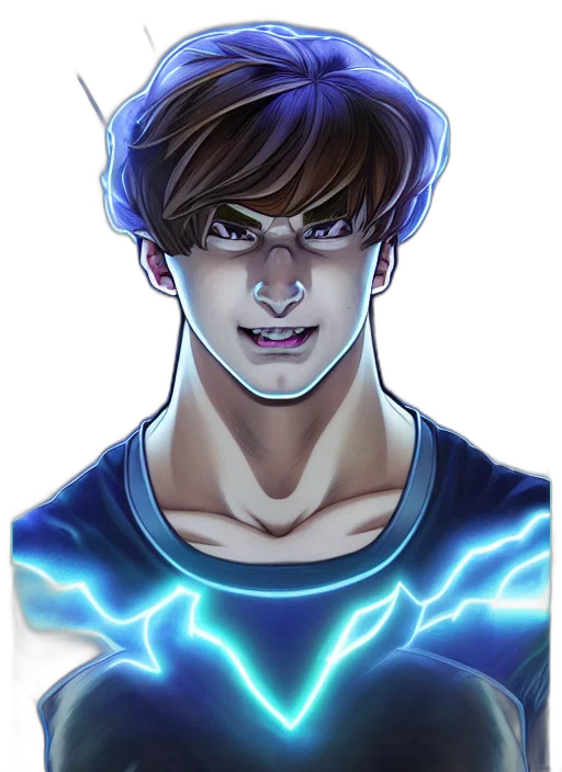 face, comic book art, anime, fantasy art transparent PNG cut-out