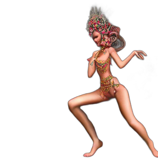 mask, creature, concept art, 3d render transparent PNG cut-out