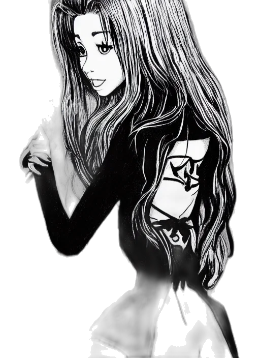 dress, hair, mask, creature transparent PNG cut-out