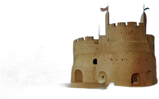 crown, building, weapon, 3d render transparent PNG cut-out