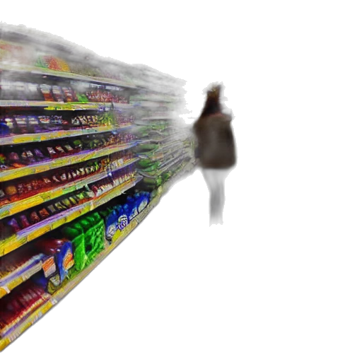 food, 3d render, supermarket, aisles transparent PNG cut-out