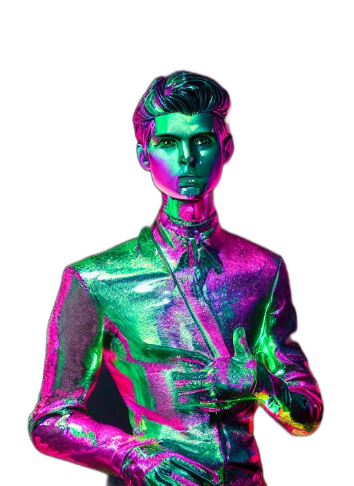 jacket, robot, face, staff transparent PNG cut-out