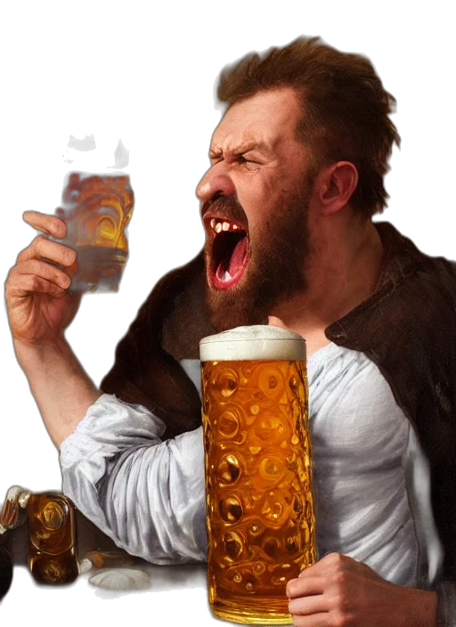face, food, bottle, photorealistic transparent PNG cut-out