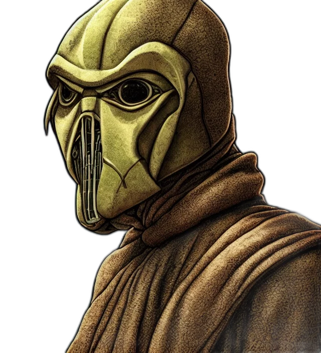mask, face, comic book art, concept art transparent PNG cut-out
