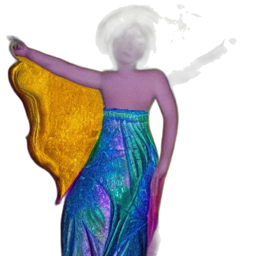 dress, umbrella, staff, hair transparent PNG cut-out